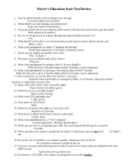 Chapter 3 drivers ed study guide answers